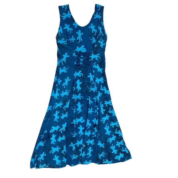 Vintage Lizard Print Muumuu Hawaiian Dress - Picture 3 of 7